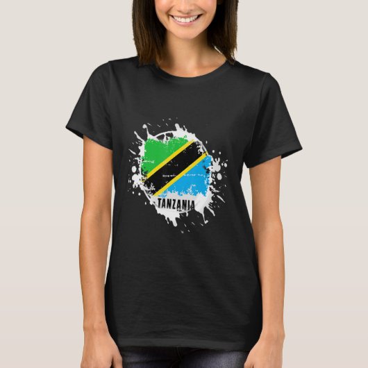 タンザニアのスプラッシュ Tシャツ (正面)