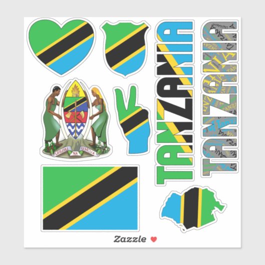 タンザニアの国のシンボルを形作る シール (シート)