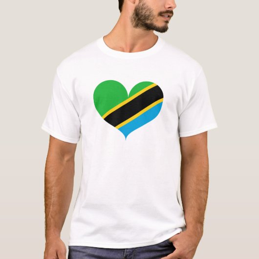 タンザニアの国旗が好き Tシャツ (正面)