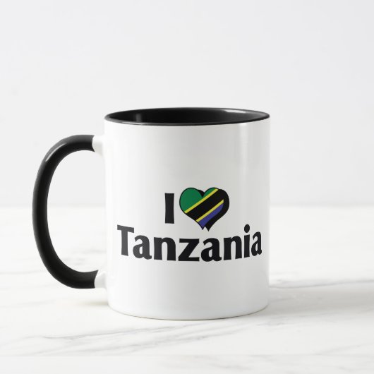 タンザニアの旗が好き マグカップ (左)