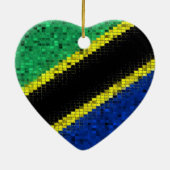 タンザニアの旗のグリッターのオーナメント セラミックオーナメント (裏面)