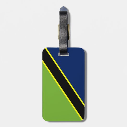 タンザニアの旗の荷物のラベル ラゲッジタグ (裏面縦)