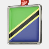 タンザニアの旗 メタルオーナメント (左)