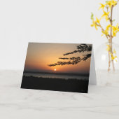 タンザニアの日没 カード (黄色い花)