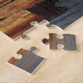 タンザニアの湖に浮かぶフーズ ジグソーパズル (側面)