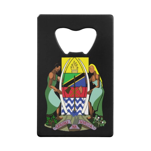 タンザニアの紋章 クレジットカード栓抜き (正面)