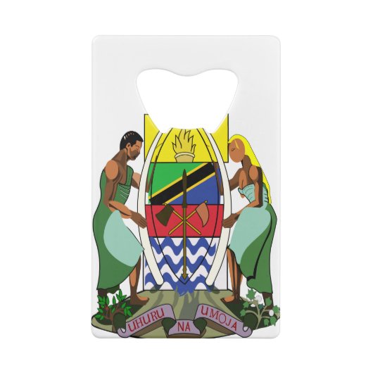 タンザニアの紋章 クレジットカード栓抜き (裏面)