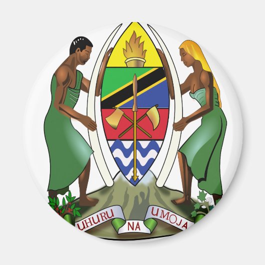 タンザニアの紋章 マグネット (正面)