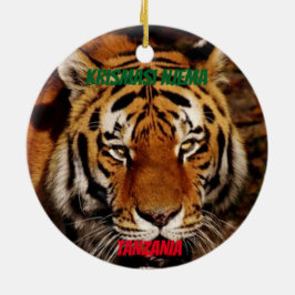 タンザニアカスタムライオン/ゾウオーナメント セラミックオーナメント