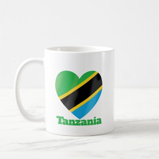 タンザニアハート国旗 コーヒーマグカップ (左)