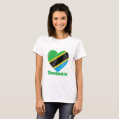 タンザニアハート国旗 Tシャツ (正面フル)