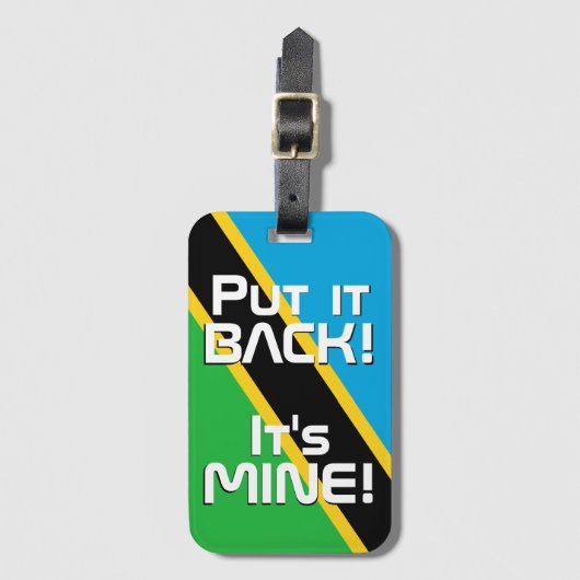 タンザニア国おもしろい旗 ラゲッジタグ (正面縦)