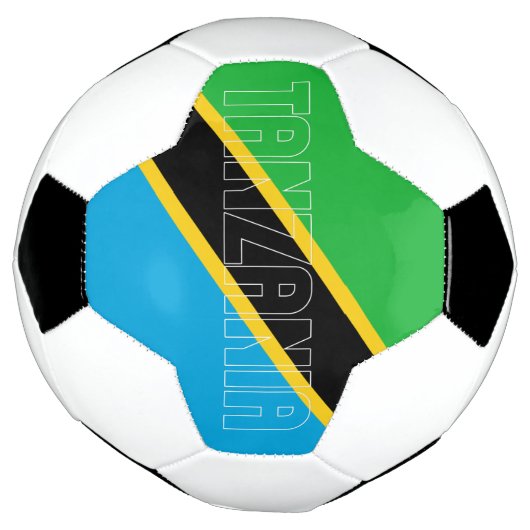 タンザニア国旗で愛らしい愛国的なサッカーボール サッカーボール (回転)