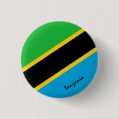 タンザニア国旗のファッション 缶バッジ (正面)
