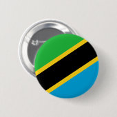 タンザニア国旗のボタン 缶バッジ (正面&裏面)