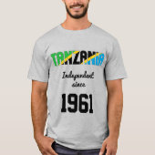 タンザニア国旗の独立性お祝い Tシャツ (正面)