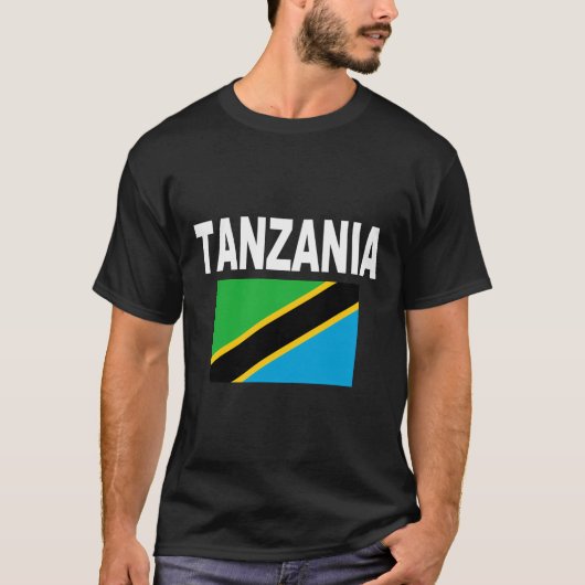 タンザニア国旗クールのジャケットG国旗 Tシャツ (正面)