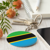 タンザニア国旗 キーホルダー (側面)