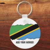 タンザニア国旗 キーホルダー (正面)