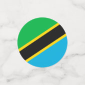 タンザニア国旗 コンフェッティ (スモール正面)