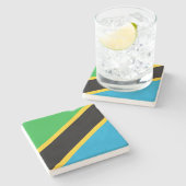 タンザニア国旗 ストーンコースター (横)