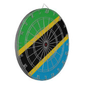 タンザニア国旗 ダーツボード (正面左)