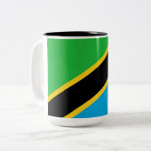 タンザニア国旗 ツートーンマグカップ (正面左)