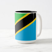 タンザニア国旗 ツートーンマグカップ (正面右)