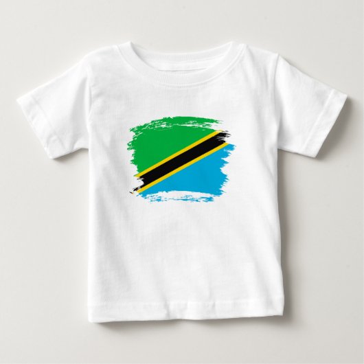 タンザニア国旗 ベビーTシャツ (正面)