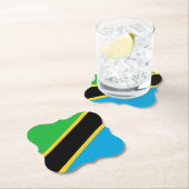 タンザニア国旗 ペーパーコースター (インサイチュ)