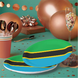 タンザニア国旗 ペーパープレート