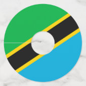 タンザニア国旗 ワイングラスタグ (正面)