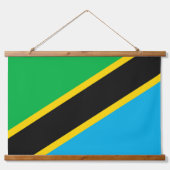タンザニア国旗 吊り下げ型タペストリー (正面2)