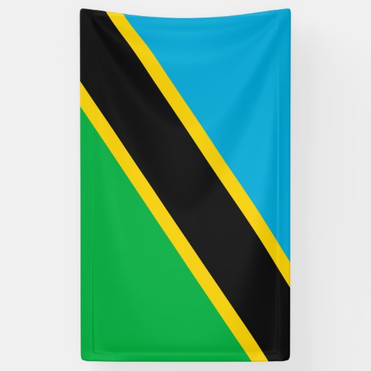 タンザニア国旗 横断幕 (縦)