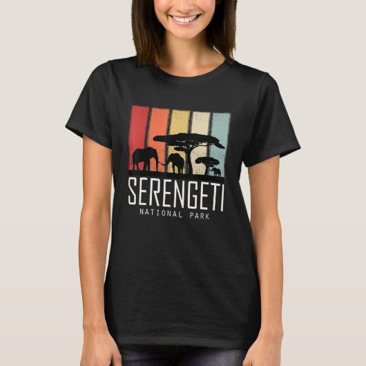タンザニア国立公園アフリカサファリセレンティ荘 Tシャツ (正面)