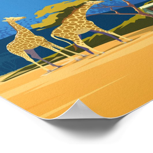 タンザニア旅行ポスターアフリカ ポスター (角)