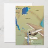 タンザニア航空旅行 セーブザデート (正面/裏面)