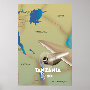 タンザニア航空旅行 ポスター