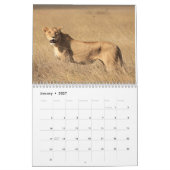 タンザニア野生生物 カレンダー (1月 2027)