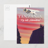 タンザニア・アフリカ航空ポスター ポストカード (正面/裏面)