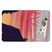 タンザニア・アフリカ航空ポスター マグネット (横)