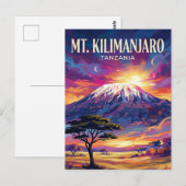 タンザニア キリマンジャロ山 ポストカード (正面/裏面)