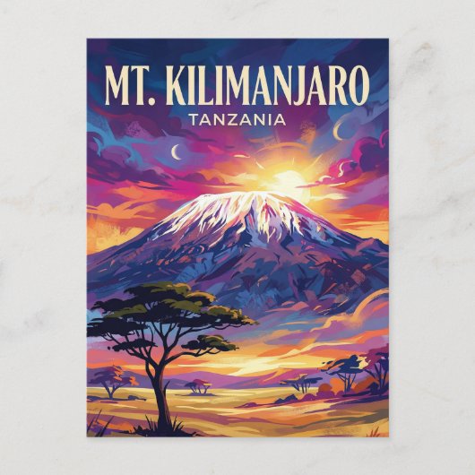 タンザニア キリマンジャロ山 ポストカード (正面)