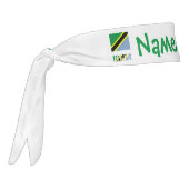 タンザニア タンザニア国旗 緑 カスタマイズ タイヘッドバンド (回転270)