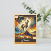 タンザニア・ドマ |ヴィンテージ絵画ー ポストカード (スタンド正面)