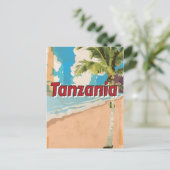 タンザニア ビンテージ 旅行ポスター ポストカード (スタンド正面)