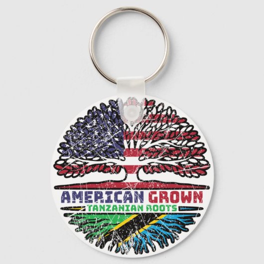 タンザニアTanzanian US American USA 統一された州 キーホルダー (正面)