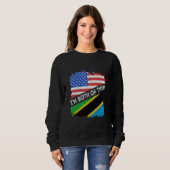 タンザニアUSAアメリカTanzanian Roots I'S Both Of T スウェットシャツ (正面フル)
