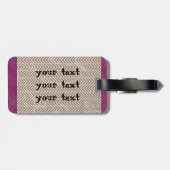 タンシェブロン荷物タグ付き/レザーストラップ ラゲッジタグ (裏面横)