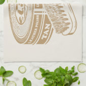 タンシューポーランドスポップ・アートのタン キッチンタオル (折り畳み)